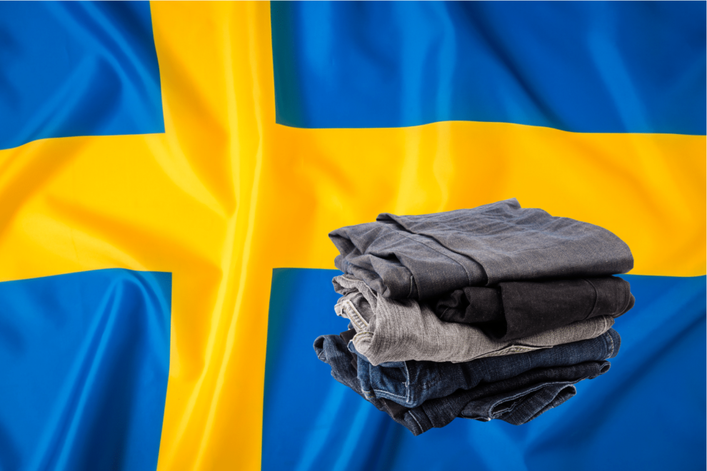 EPR for textiles and flag of Sweden